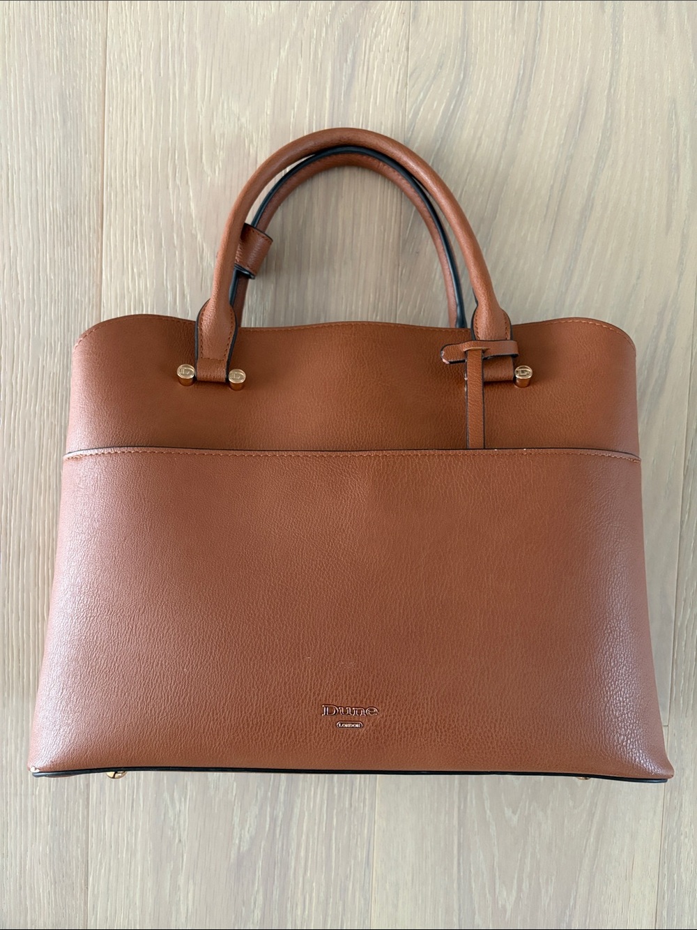 Dune London Brown Structured Satchel